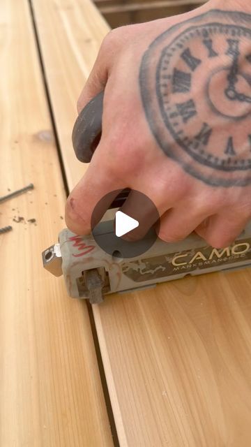 a person is using a grinder to make a piece of wood on top of a table