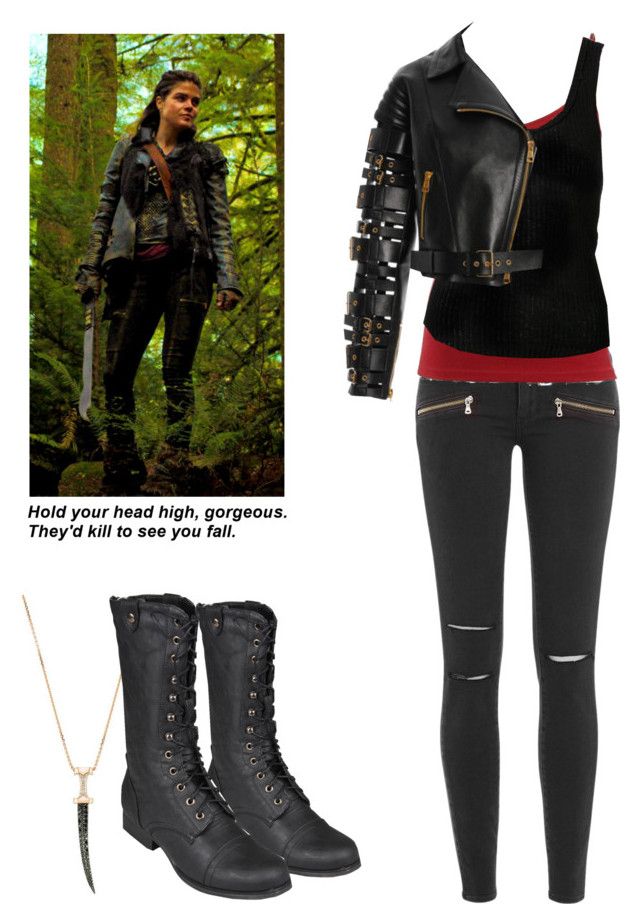 Octavia Blake - The 100 by shadyannon on Polyvore featuring polyvore fashion style The Elder Statesman FAUSTO PUGLISI Paige Denim Steve Madden Bee Goddess clothing Octavia Blake Outfit, Goddess Clothing, Apocalypse Outfit, Apocalypse Fashion, Zombie Apocalypse Outfit, Runners Outfit, Octavia Blake, Bee Goddess, Chicago Outfit