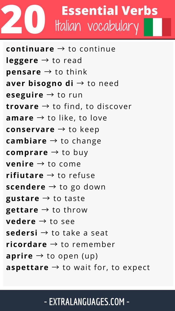 an italian dictionary with the words in different languages