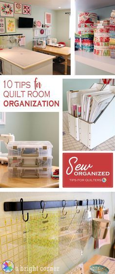 sewing room organization ideas and tips to organize the space in your home with lots of crafting supplies