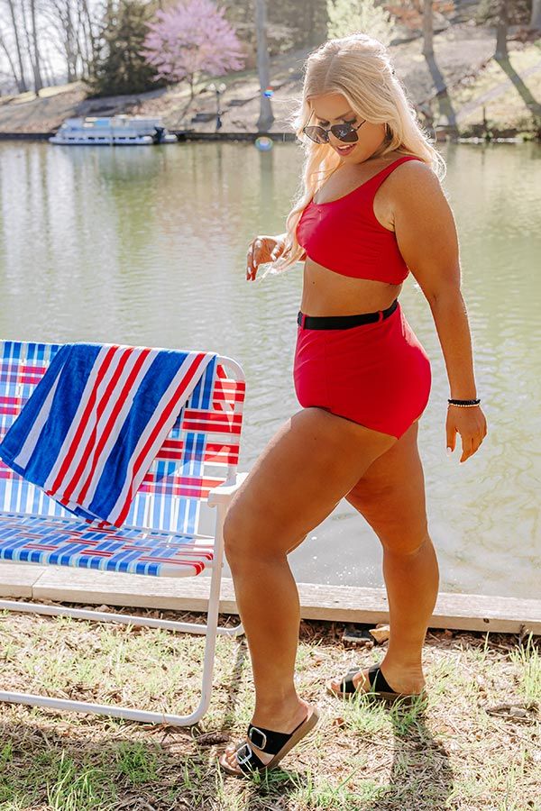 Take on the summer heat in style with our chic red plus size 'Moon River Bikini Bottom' featuring lightweight four-way stretch material, a high waistline with a black accent belt, and a flattering figure hugging silhouette!                                                              on products  Measurements 1XL variant has  a Hip of 38-44",  a Waist of 30-38".  2XL variant has  a Hip of 40-46",  a Waist of 32-40".  3XL variant has  a Hip of 42-48",  a Waist of 34-42". Plank Challenge, Hugging Silhouette, Moon River, Boutique Fashion, Summer Heat, Black Accents, Fashion Styles, Fashion Boutique, Online Boutique