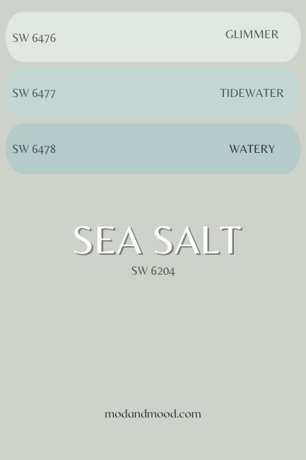 the sea salt menu is shown in two different colors