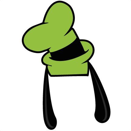 a green hat with long black hair on it's head is shown in a circle