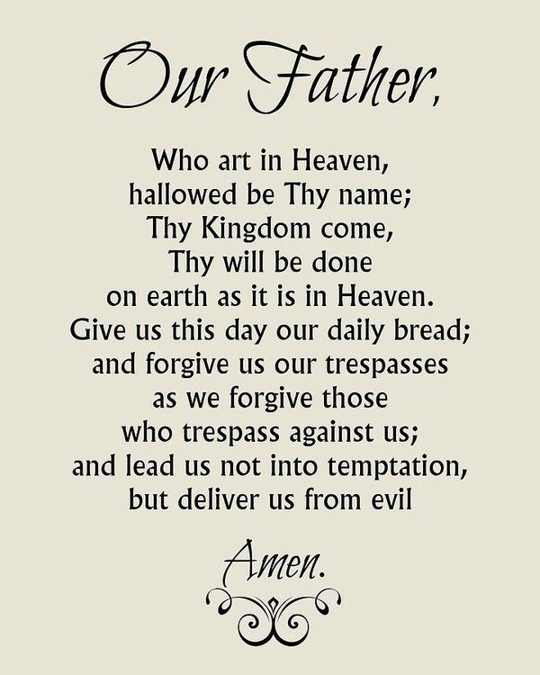 the poem for our father who is in heaven