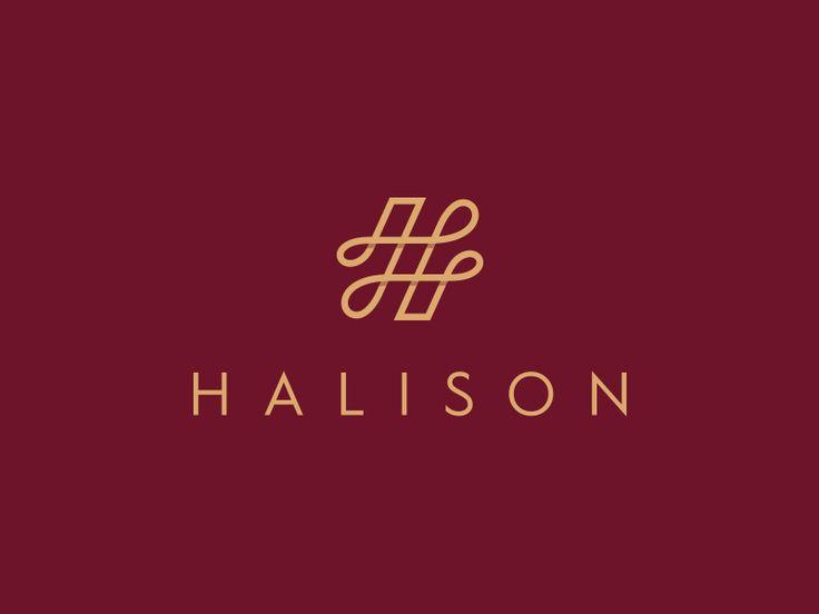 the logo for halison is shown on a maroon background