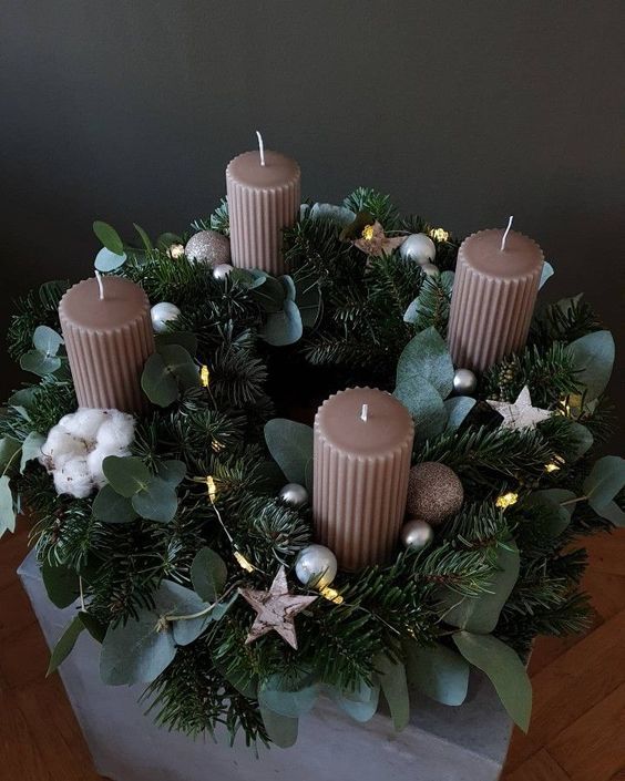 #BEAUTY, #RELATIONSHIPS #Fashion #Animals #Outfits #Winter Outfits #Animals How To Do Advent Wreath, Advent Wreath Candles Diy, Diy Christmas Advent Wreath, Christmas Wreath Candles, Modern Wreath Christmas, Christmas Wreath With Candles, How To Make Advent Wreath, Christmas Candle Wreath, Advent Wreath 2023