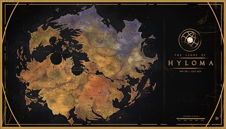 a map of the world in gold and black, with an image of hygmia on it