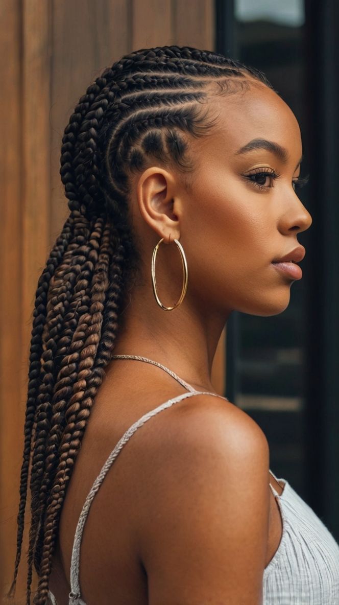 Sophisticated braids hairstyles updo black women for Boho Braids Updo 🍃 Boho Braids Updo, Braids Hairstyles Updo Black Women, Hairstyles Updo Black Women, Updo Black Women, Updo Braids Hairstyles, Braids Hairstyles Updo, Side Swept Braid, Updo Ideas, Braids Updo