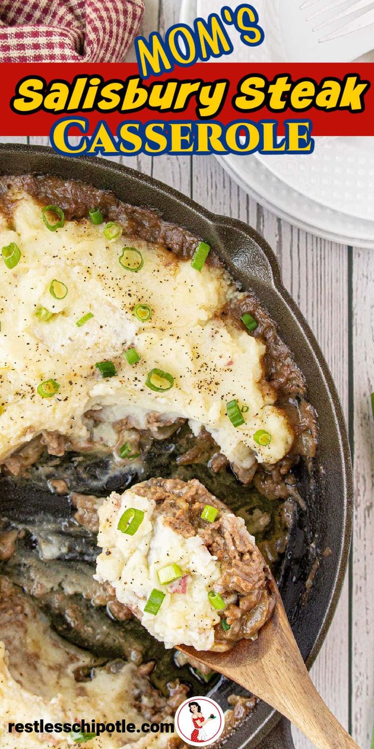 a skillet filled with meat and cheese covered in sauce