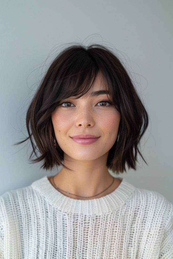 Bob Cuts, Thick Hair, Short Hair, Bangs, A Woman, Hairstyles, Hair, White