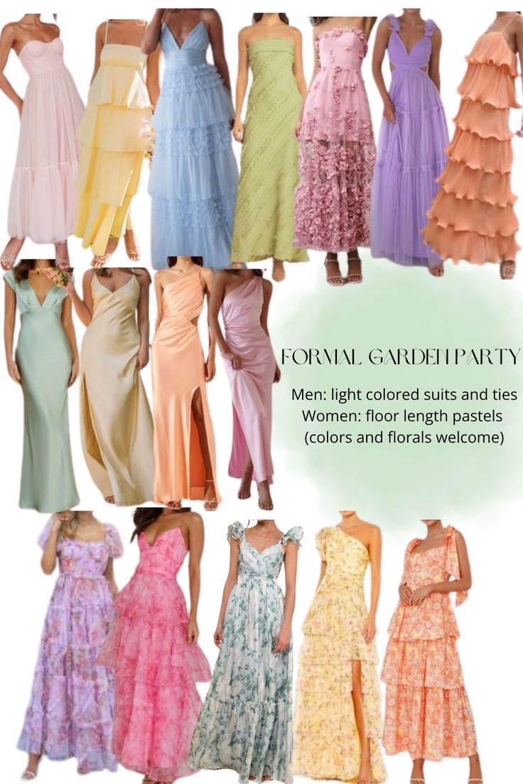 women's dresses in different colors and styles