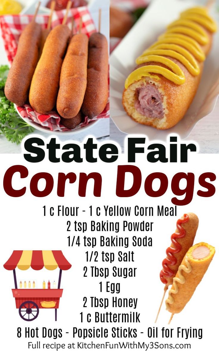 the state fair corn dogs flyer is displayed on an iphone screen, with information about it