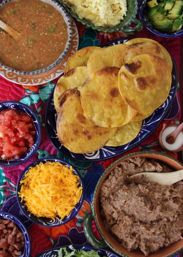 a table filled with different types of food