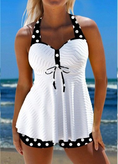 Color:White;Size:1X;Size:2X;Size:3X;Bra Style:Padded;Support:Wire Free;Pad Style:Removable;Strap Style:Adjustable;Package Contents:1 X Top , 1 X Shorts;Occasion:Sport; White Tankini, Pink Tankini, Trendy Swimsuits, Dresses 2023, Black Swimwear, Tankini Set, Plus Size Kleidung, Plus Size Swimwear, White Summer