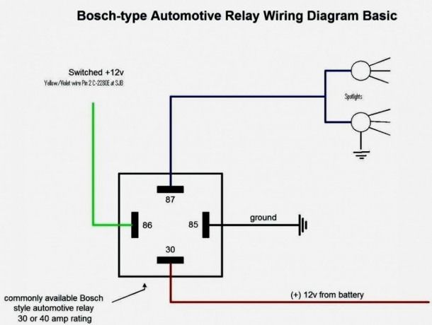 an automatic relay wiring diagram with the light on