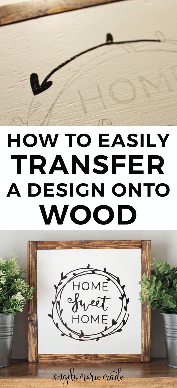 how to easily transfer a design onto wood