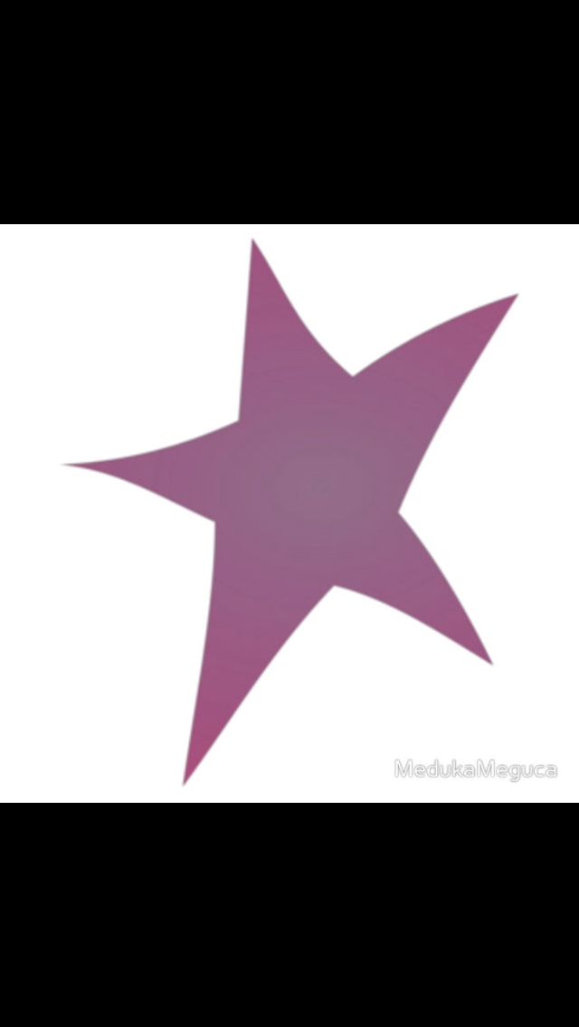 a purple star on a white background