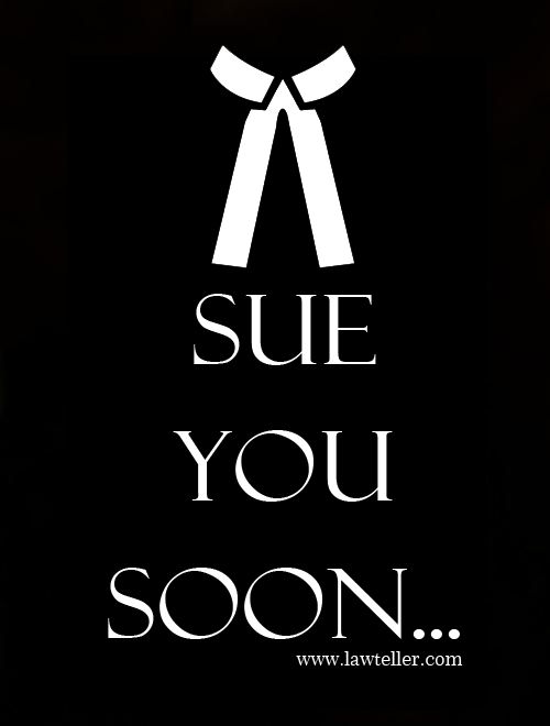 a black and white poster with the words sue you soon