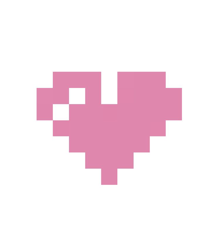 an image of a pink heart pixelated in the shape of a computer mouse on a white background