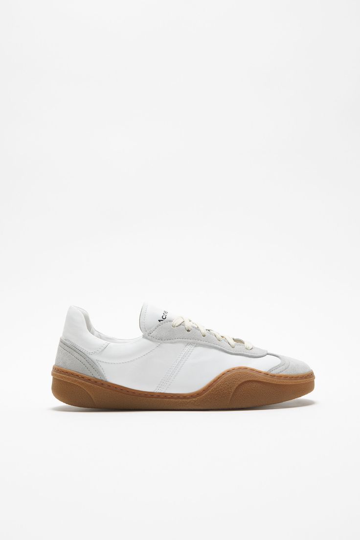 Lace-up sneakers Sporty Calf Leather Sneakers With Vulcanized Sole, Sporty High-top Sneakers With Vulcanized Sole In Calf Leather, White Suede Custom Sneakers With Leather Sole, White Custom Suede Sneakers With Leather Sole, Sporty High-top Sneakers With Contrast Sole In Calf Leather, Sporty Lace-up High-top Sneakers In Calf Leather, White Luxury Suede Sneakers, Luxury White Suede Sneakers, Low-top Calf Leather Sneakers With Laces