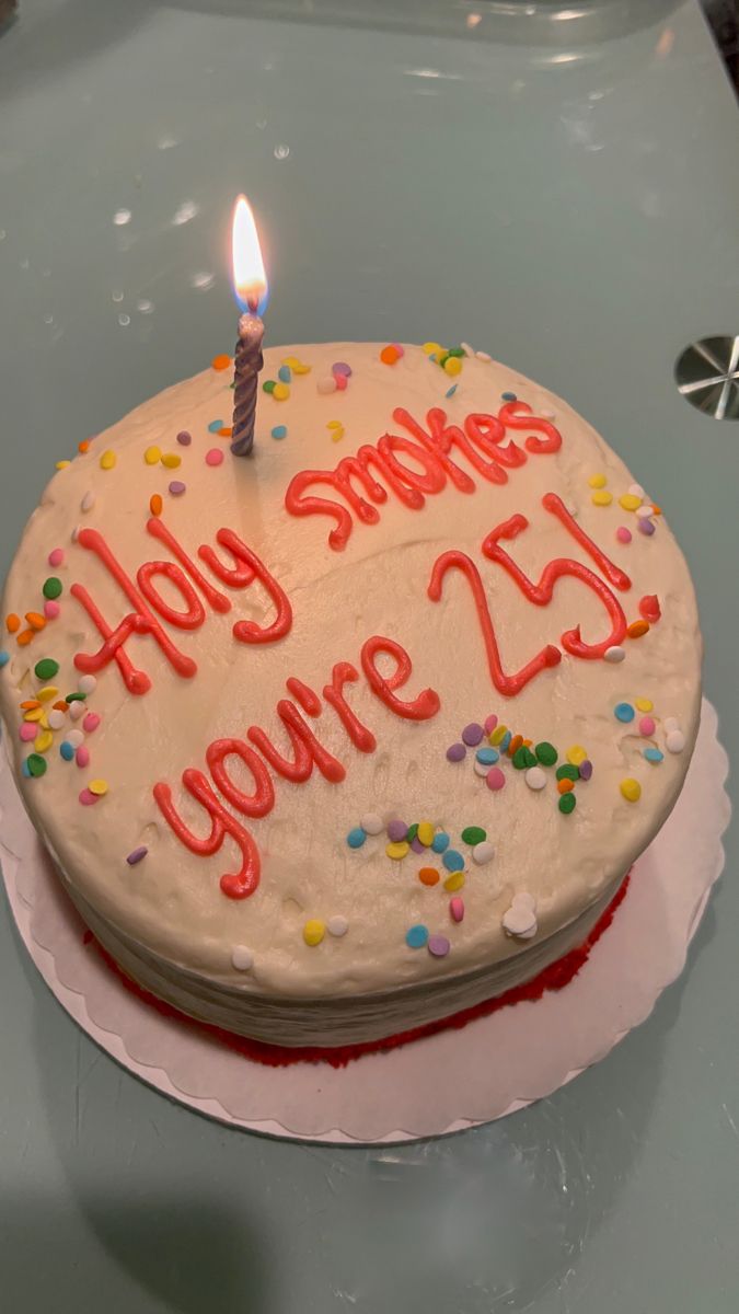 a birthday cake with the words happy someone on it