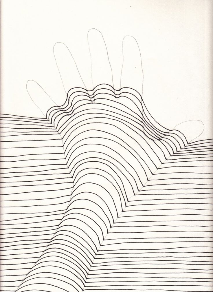 an abstract drawing with lines on it