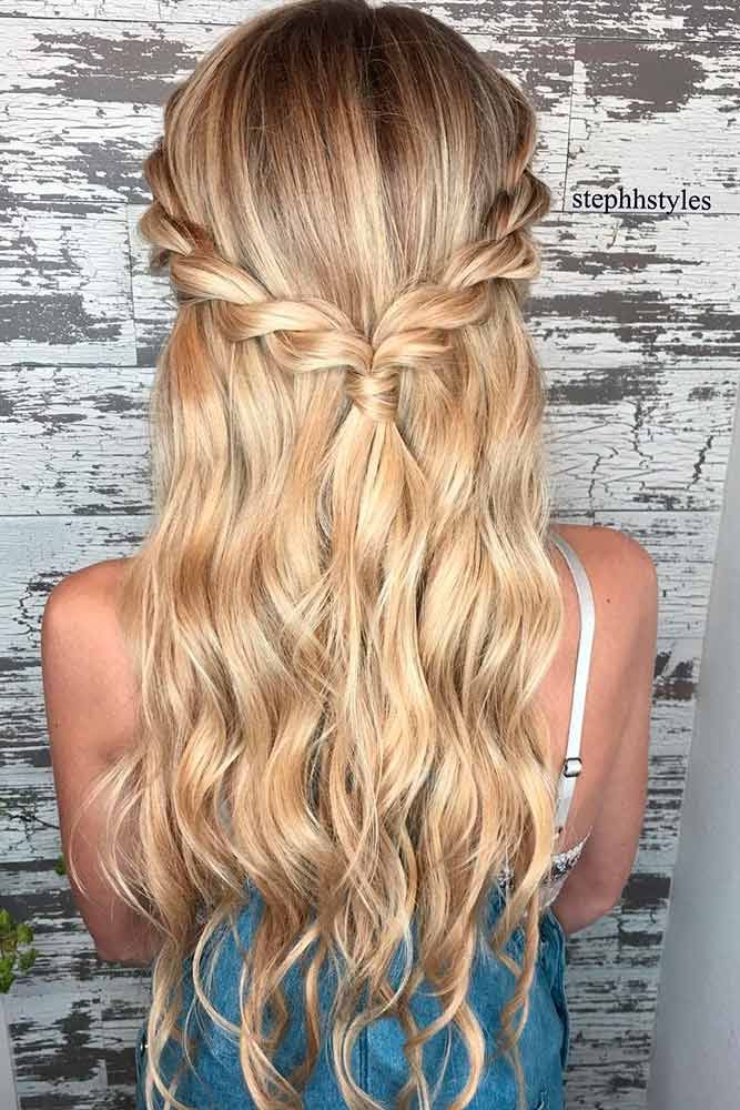 10 Easy Hairstyles for Long Hair - Make New Look! Are you searching for easy quick hairstyles? We have put together some very creative hairstyles that will give your hair a new look.http://glaminati.com/easy-hairstyles-for-long-hair/ Half Updo Hairstyles, Fishtail Braids, Elegant Wedding Hair, Fishtail Braid, Long Hair Updo, Wedding Hair Down, Penteado Cabelo Curto, Long Blonde, Wedding Hairstyles Updo