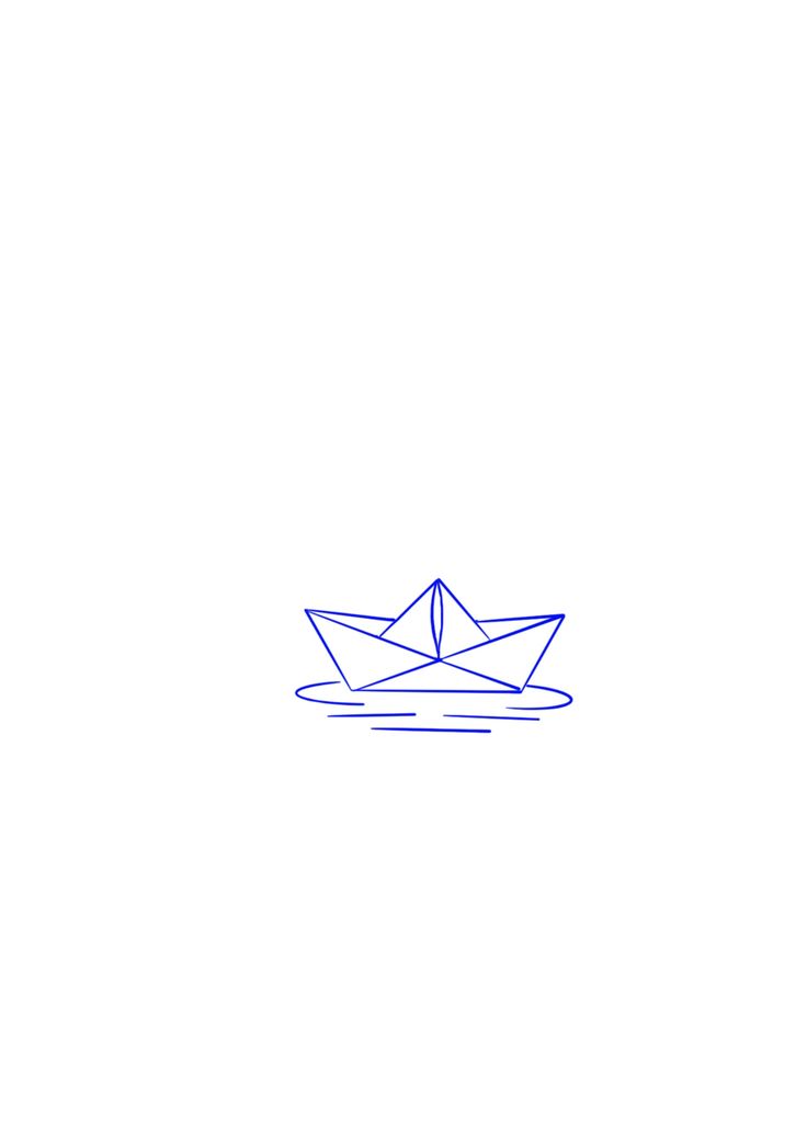 a paper boat floating on top of water