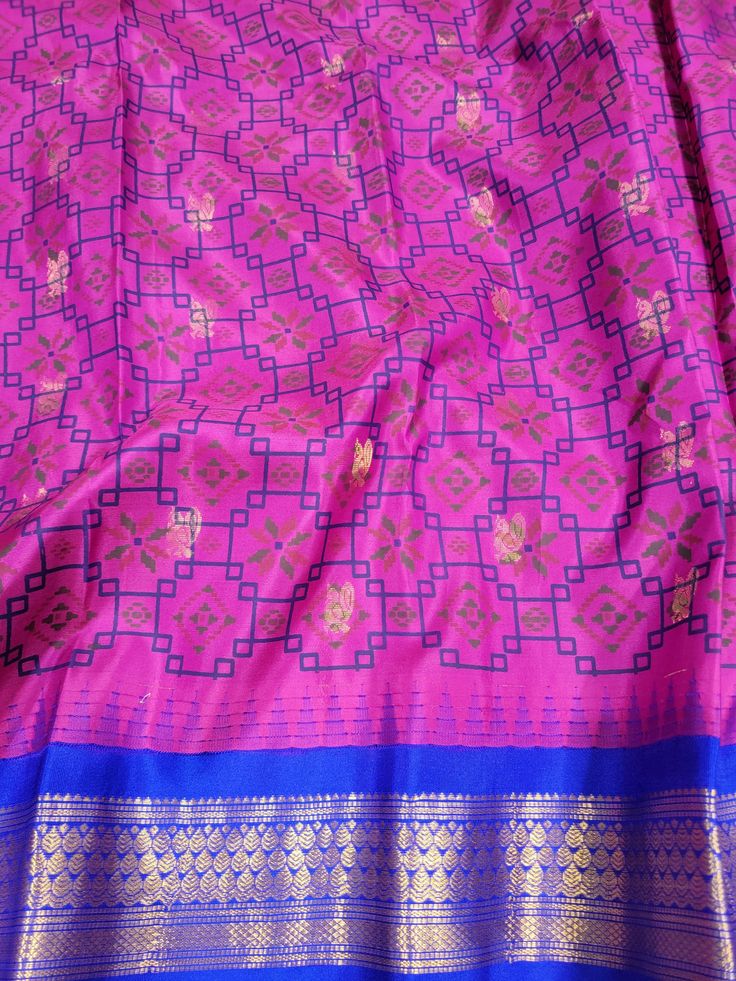 Gadwal Silk with Kanchi border Blouse customization available (3 weeks) With Fall and Edging Handloom Saree Zari Woven Ships immediately, Product in the US. Anarkali Pre-draped Saree With Printed Border For Festivals, Silk Lehenga With Digital Print In Saree Style, Purple Digital Print Dupatta For Wedding, Wedding Purple Dupatta With Digital Print, Traditional Blue Dupatta With Digital Print, Purple Dupatta With Printed Border For Festivals, Bollywood Style Saree With Printed Border For Festivals, Festive Digital Print Lehenga, Bollywood Blouse Piece With Printed Border For Festivals