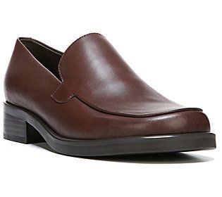 Strike a confident pose in these loafers, which show off a cool and collected minimalist design. From Franco Sarto. Plain Toe Slip-on Moccasins For Work, Modern Flat Heel Slip-ons For Business Casual, Modern Brown Slip-ons For Fall, Modern Slip-on Oxfords For Fall, Modern Slip-on Loafers For Office, Business Slip-ons With Rubber Sole For Fall, Modern Slip-on Moccasins For Spring, Sleek Round Toe Slip-ons For Office, Spring Workwear Slip-on Moccasins