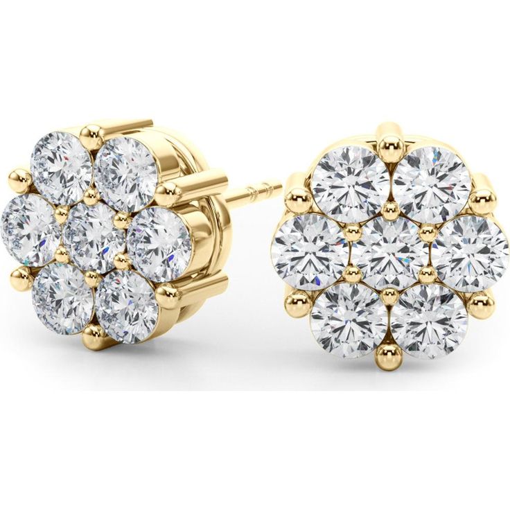 14K Yellow Gold Lab Diamond Earrings Cluster - 0.49 Carat Total Weight by Robinson's Jewelers Luxury Lab-grown Diamond Cluster Earrings, Luxury Refined Jewelry With Lab Grown Diamonds, Philanthropy Events, Pasquale Bruni, Mesmerizing Beauty, Diamond Birthstone, Jewelry Appraisal, Charm Making, Jewelry Images