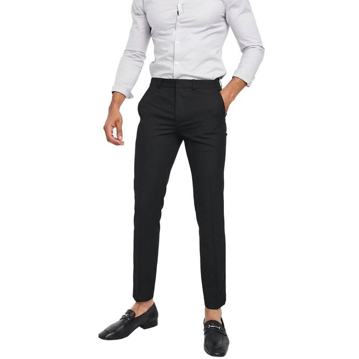 A Lightly Textured Weave Distinguishes Neatly Pressed Trousers Tailored In A Skinny Fit That Looks Smart Whether Casual Or Formal. Zip Fly With Hook And Bar Closure. Regular Rise. Belt Loops. Side Pocket. Button Back Pockets Condition: New With Tags Size: 36 Color: Black Material Composition: 66% Polyester, 34% Viscose Style Number: 87t48pblk Care: Dry Clean Origin: Vietnam 100% Authentic Pants Measurements: Waist: 36; Inseam: 33 Inches; Outseam: 43 Inches; Front Rise: 11 Inches Fast Fulfillment Men Black Slacks Outfit, Black Slim Fit Ankle-length Dress Pants, Black Slim Fit Bottoms For Work, Slim Fit Ankle-length Black Pants, Slim Fit Full Length Business Casual Pants, Slim Fit Full Length Pants For Business Casual, Black Slim Fit Work Pants, Black Slim Fit Straight Dress Pants, Black Slim Fit Pants For Office