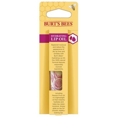 Burt's Bees Passionfruit Lip Oil - .25oz Burts Bees Lip Oil, Fruit Lip Oil, Gel Face Moisturizer, Hydrating Lip Oil, Winter Lips, Burts Bees Lip, Extra Dry Skin, Lip Hydration, Burt's Bees