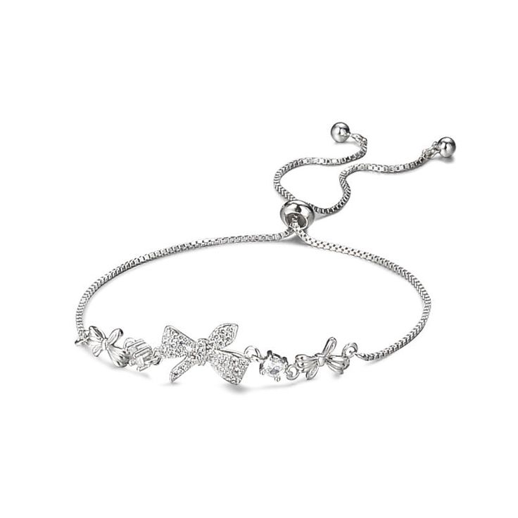 Color: Bow Pull Bracelet-White Gold Color Fashion Element: Bow Style: Korean Korean Style Pull Bracelet, Senior Design, Bow Style, Bracelets Design, Color Fashion, Style Korean, Colorful Fashion, Bracelet Designs, Gold Color