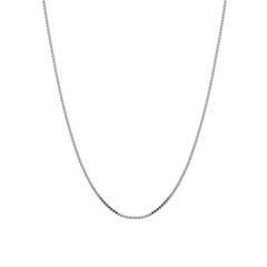 Box Chain �– DGJ Classic White Gold Chain Necklace With Delicate Chain, Classic White Gold Delicate Chain Necklace, Minimalist Curb Chain Necklace, Minimalist Round Curb Chain Necklace, Minimalist White Gold Chain Necklace For Formal Occasions, Minimalist White Gold Cable Chain Necklace, Minimalist Cable Chain Necklace For Formal Occasions, White Gold Minimalist Cable Chain Necklace, Minimalist White Gold Chain Necklace With Adjustable Chain