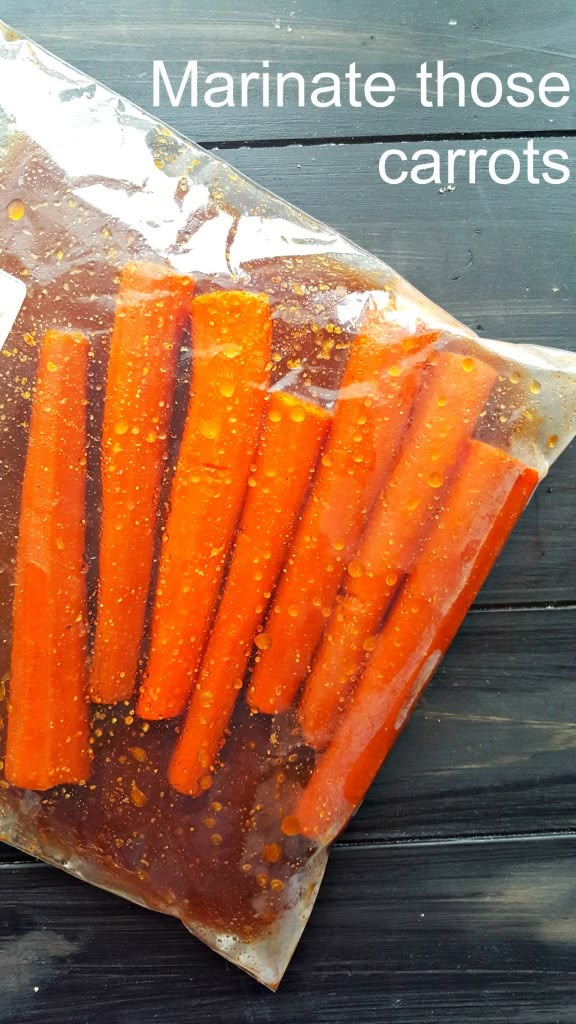 there are carrots that have been placed in the bag