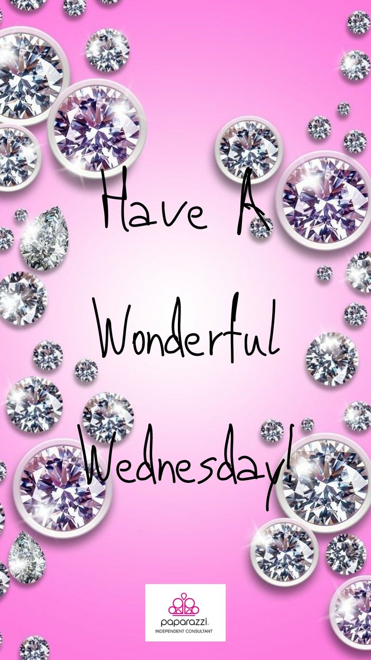 some diamonds on a pink background with the words have a wonderful wednesday