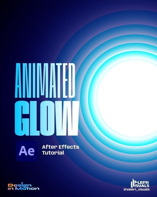 an animated glow after effects logo