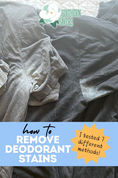 an unmade bed with the words how to remove deodorant stains