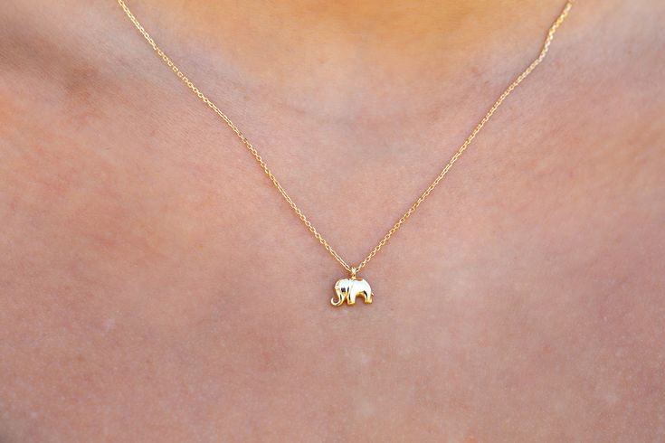 Elephant Pendant Gold, Gold Elephant Pendant, Elephant Necklace Gold, Elephant Pendant Necklace, Elephant Jewelry, Animal Necklace, Gold Elephant, Necklace Charms, Elephant Necklace