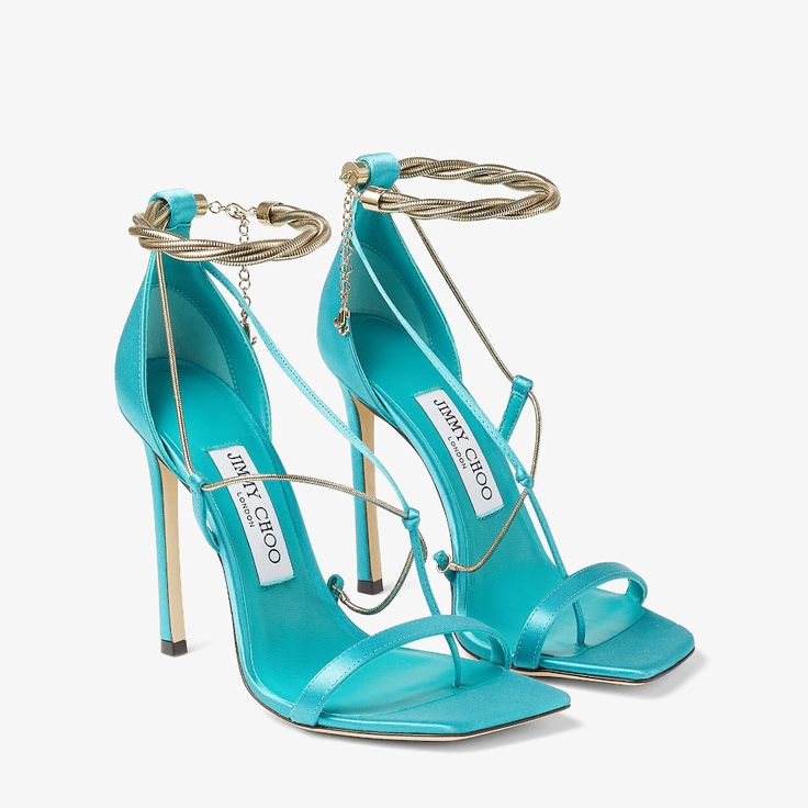 Malibu Satin Sandals with Gold Chains | ORIANA 110 | Summer 2022 collection | JIMMY CHOO Tennis Shoe Heels, Satin Sandals, Jimmy Choo Heels, Carrie Bradshaw, Jimmy Choo Shoes, Sandals Brands, Footwear Design Women, Beautiful Shoes, Luxury Shoes