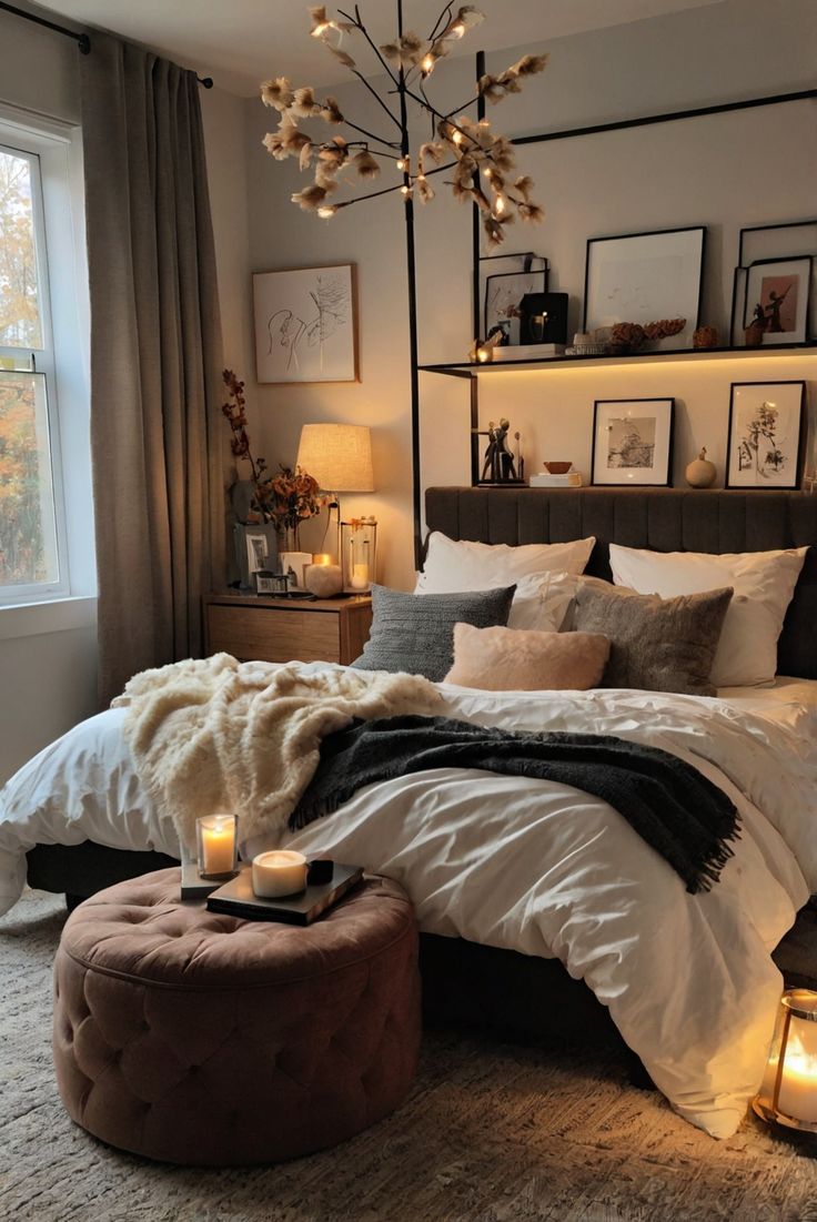 Fall Furniture , Autumn Cozy Fall ,Decor Easy Fall ,
Decor Neutral Fall ,Decor Fall ,Decor Inspiration ,Fall Decor Ideas Cosy Bedrooms For Couples, Urban Aesthetic Bedroom, Couples Apartment Decorating Master Bedrooms, Appartement Bedroom Ideas, Cozy Apartment Bedroom Couple, Bedroom Decor Apartment Couple, Cozy Bedroom Aesthetic Autumn, How To Style Small Bedroom, Cozy Bright Bedroom Ideas