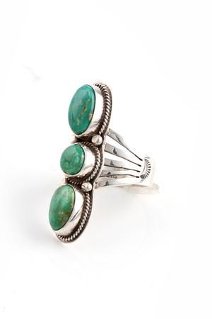 (1) Triple Stone Green Turquoise Ring (Size 8.5) – Silver Eagle Gallery Naples Vintage Turquoise Ring Silver, Ranching Life, Silversmith Rings, Turquoise Jewelry Rings, Handmade Turquoise Jewelry, Vintage Turquoise Ring, Silversmithing Jewelry, Linear Design, Rope Twist