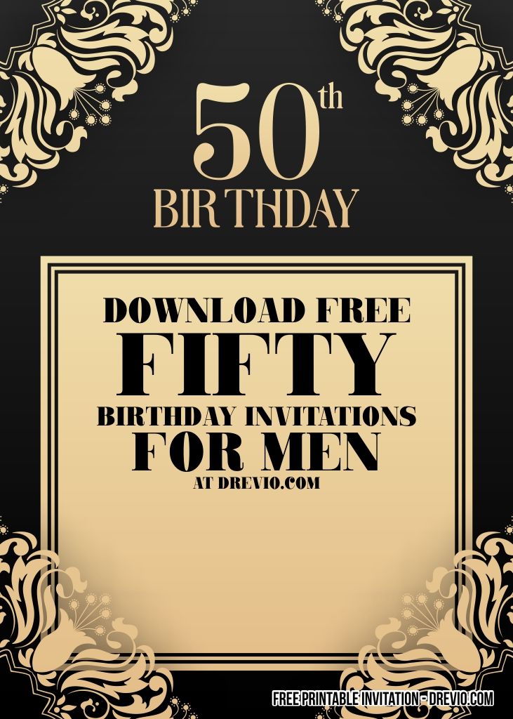 the 50th birthday party flyer is shown