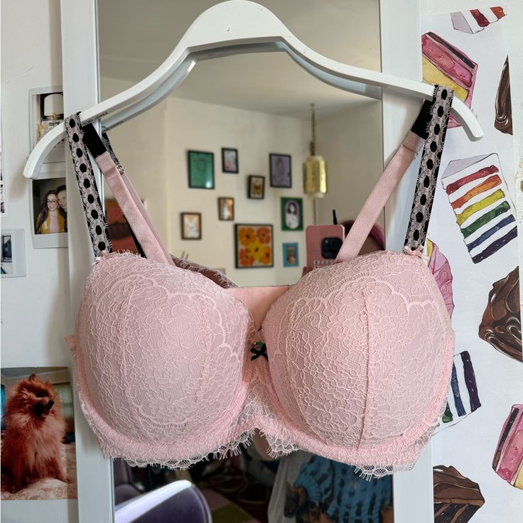 Dream Angels Lined Demi Bra In Size 38ddd I Just Ordered The Wrong Size But Never Wore It Out Has A Small Tag Still On Left Strap. Ballerina Core, Sleep Wear, Pretty Lingerie, Demi Bra, Women's Intimates, Victoria's Secret, Black Pink, Sleep, Lingerie