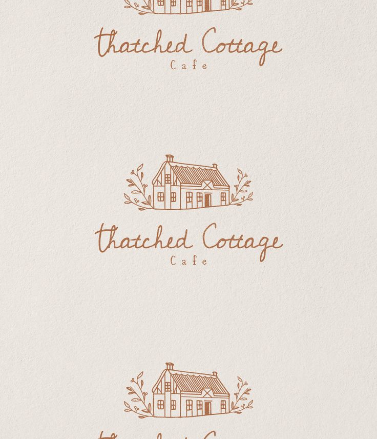 three different logos with houses on them