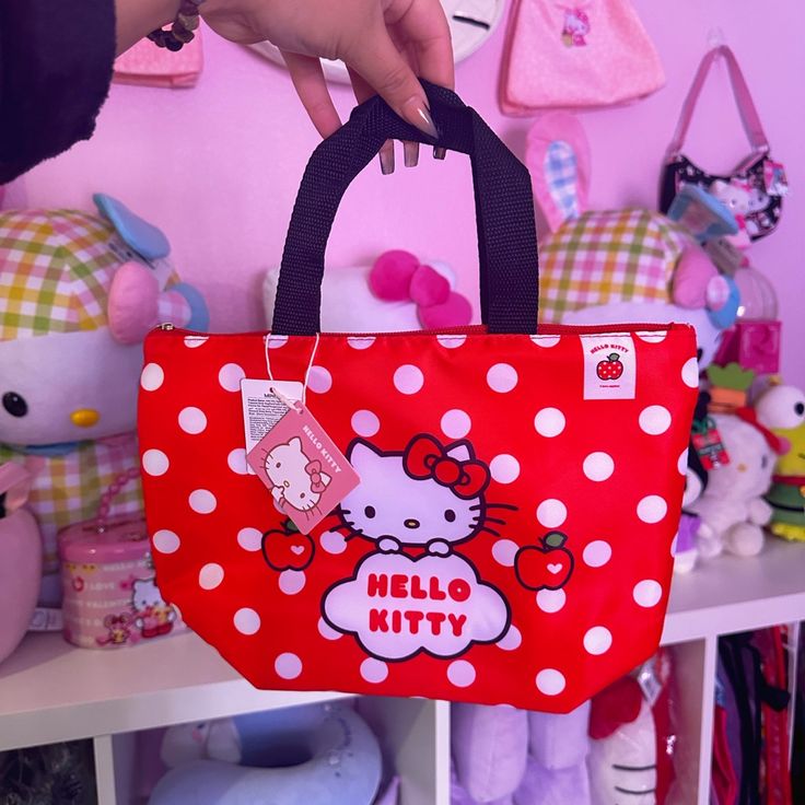 Hello Kitty Thermal Bag Brand New Small Sized Bag Cute Red And White Bag. Used For Food Storage On The Go. Can Take To Work, School, Etc. This Is Perfect For All Sanrio Lovers! P.S. If You Want A Bundle Of Items, You Will Get A Discount. All Purchased Over $50 Will Receive A Freebie (Shipping Not Included). Cute Red Bags For Everyday Use, Red Kawaii Bag For Daily Use, Cute Red Shoulder Bag, Cute Large Capacity Red Bag, Cute Red Bag With Large Capacity, Cute Red Bags With Large Capacity, Trendy Hello Kitty Pouch Bag, Cute Hello Kitty Rectangular Shoulder Bag, Cute Red Bag For Gift