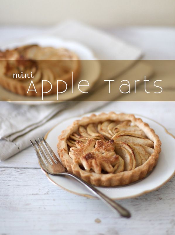 an apple tart on a plate with a fork