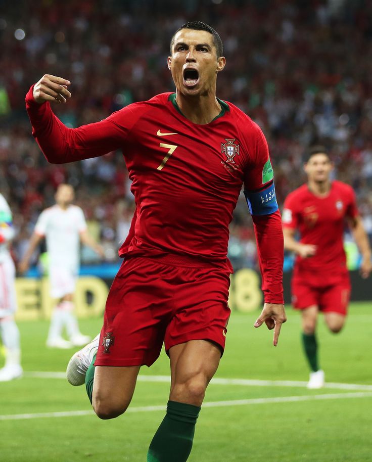 portugal's forward cristianoo celebrates after scoring his team's second goal