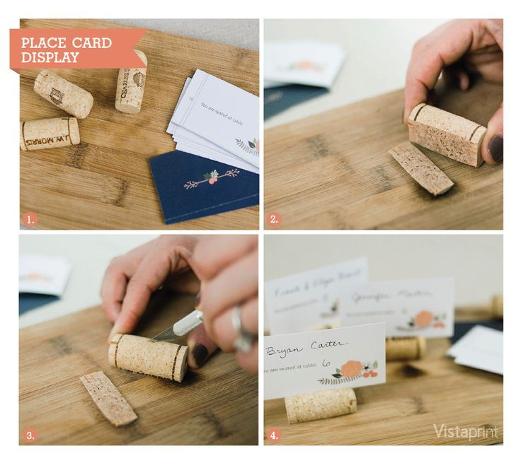 corks are being used to make place cards